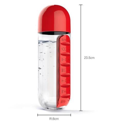 Outdoor Portable One Week Water Cup With Medicine Box 3804578718640