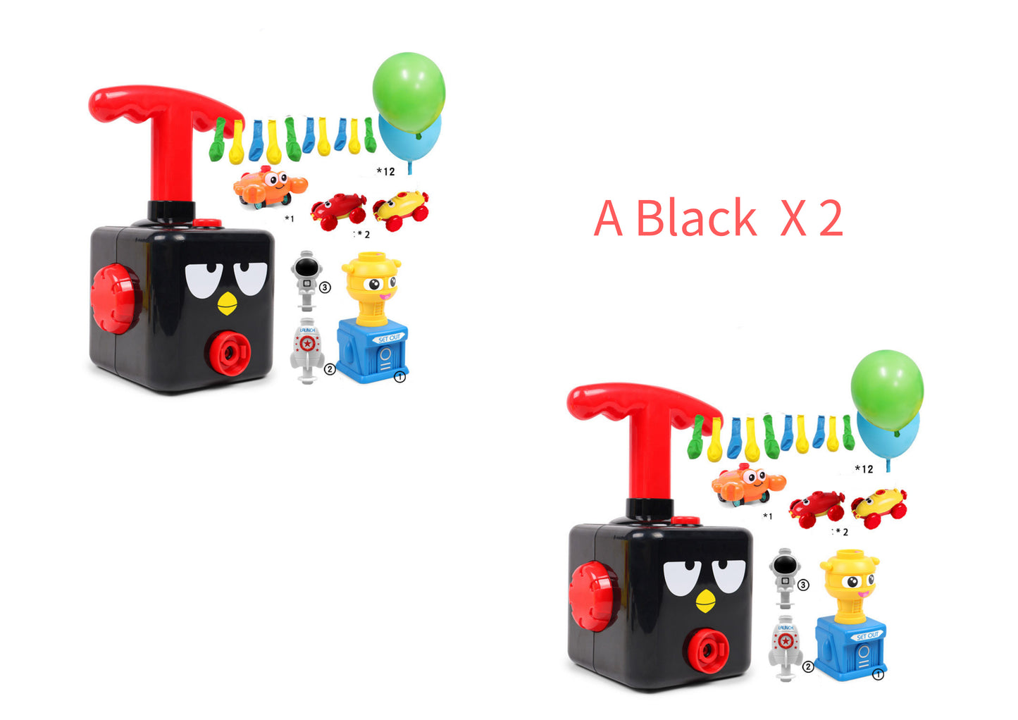 Power Balloon Launch Tower Toy Puzzle Education Inertia Air Power Balloon Car Science Experimen Toy For Children Gift 380699