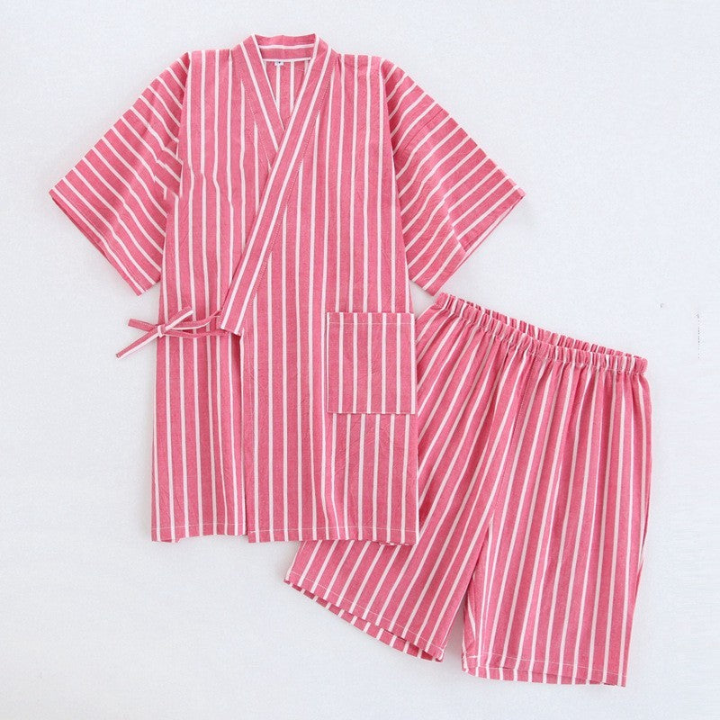Washed Cotton Thin Striped Pajamas 38602b57 ca99 439b a109 97db42a0b973