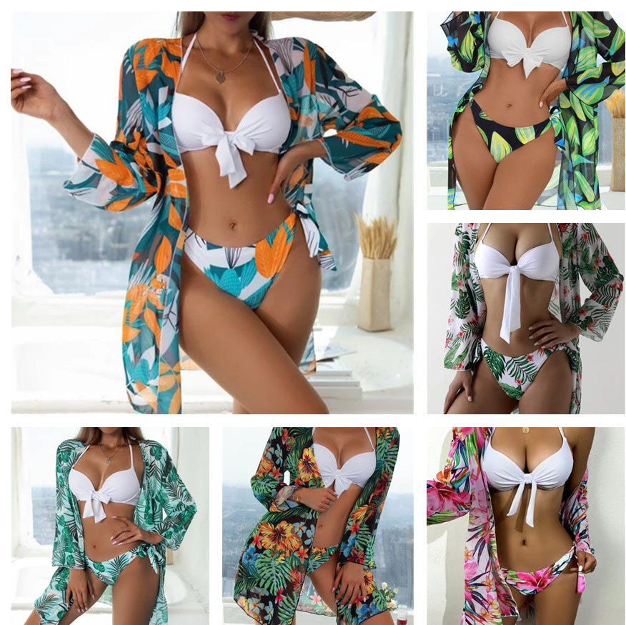 Women's Three-piece Bikini Mesh Split Swimsuit 38cb4c05 dbd6 44ed 80f4 551e8c450ff7