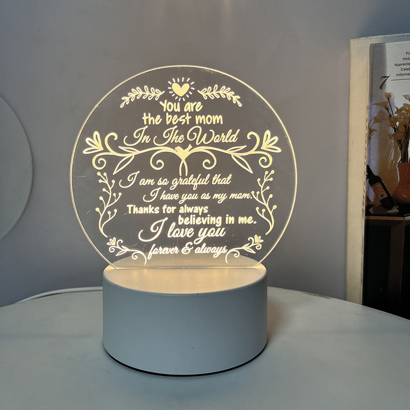 Creative 3D Night Heart Shaped Blessing Language USB Small Table Lamp 38d1389d e7b6 42d0 803a 7dfe72399ea1