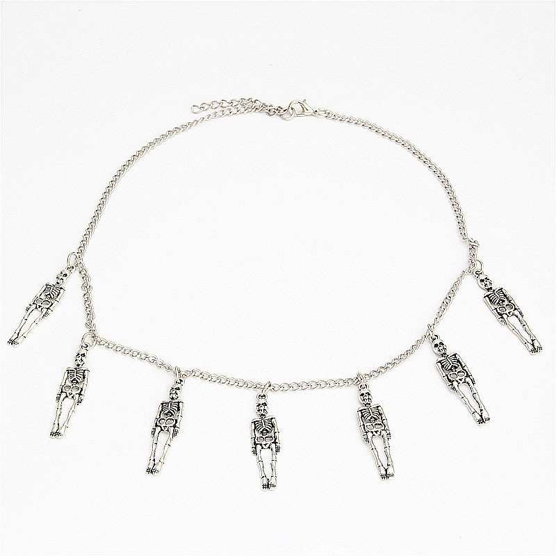 7 skull punk pendant necklaces - HD Wireless Product #3
