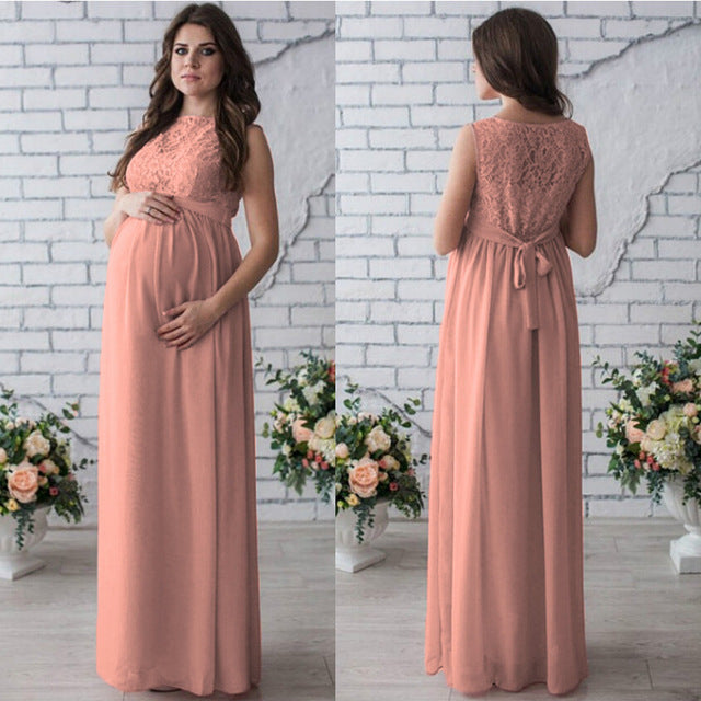 Lace Sleeveless Maternity Dress 3936962982851