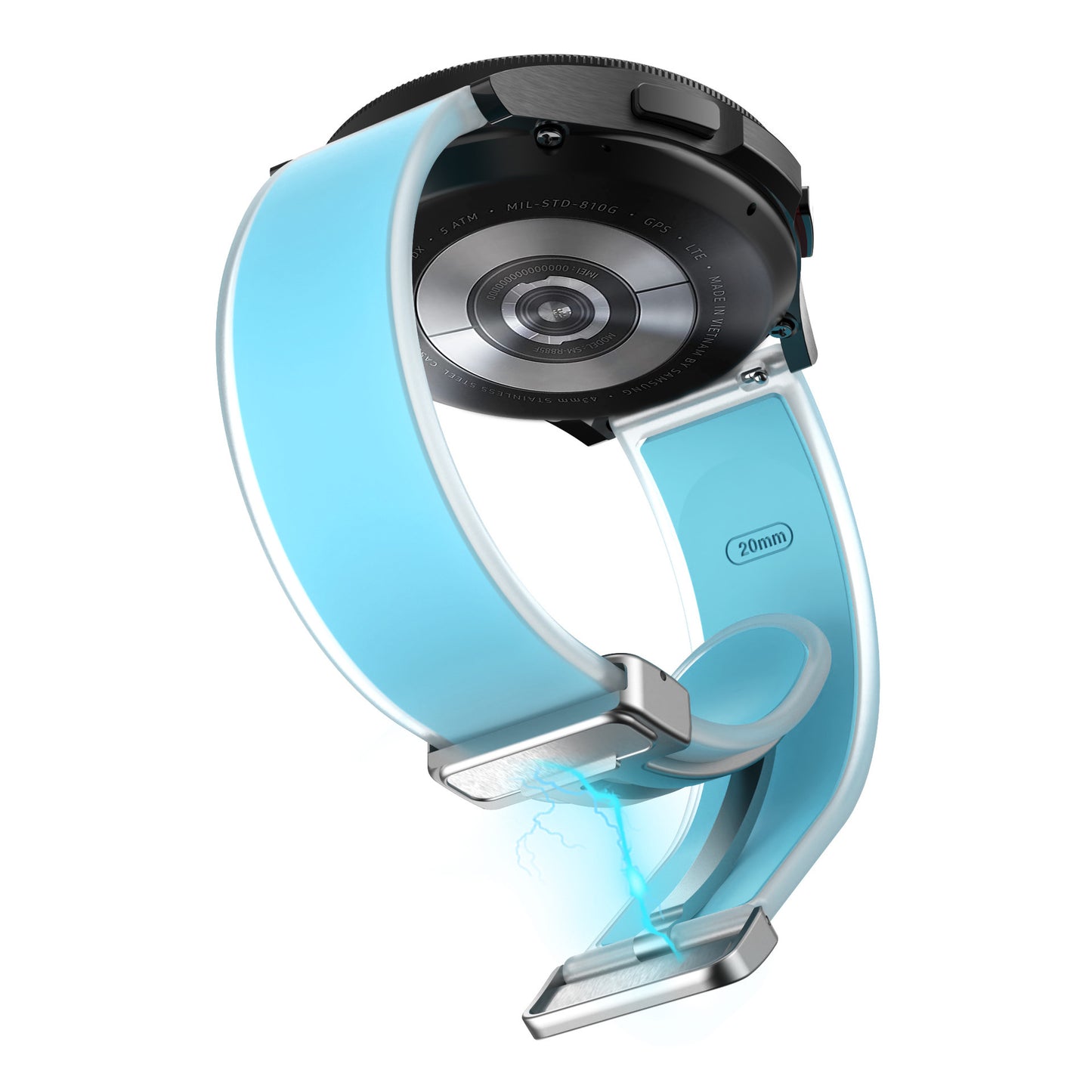 Universal Folding Magnetic Buckle Transparent Silicone Strap 39488b2e 5e98 4f11 882b cbfe7bb9a90b