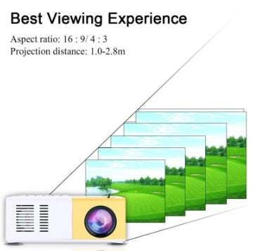 Portable Projector 3D Hd Led Home Theater Cinema HDMI-compatible Usb Audio Projector Yg300 Mini Projector 3960013929724