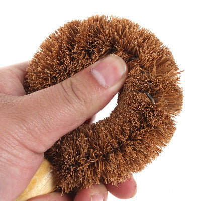 Coir brush long handle dishwashing brush 39751684538112