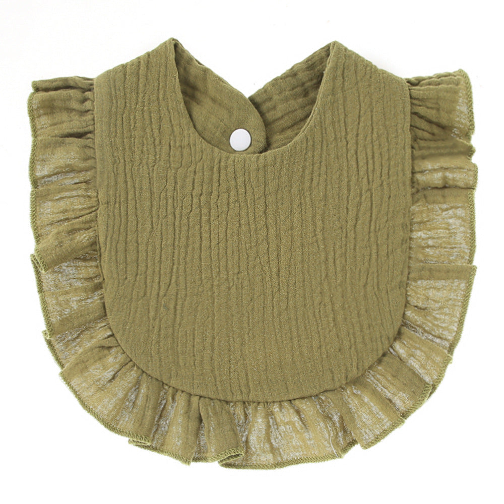 Ruffled Cotton Gauze Lace Bib Saliva Pocket 3a20f088 2e30 4b70 a05a 1618a05aaa68