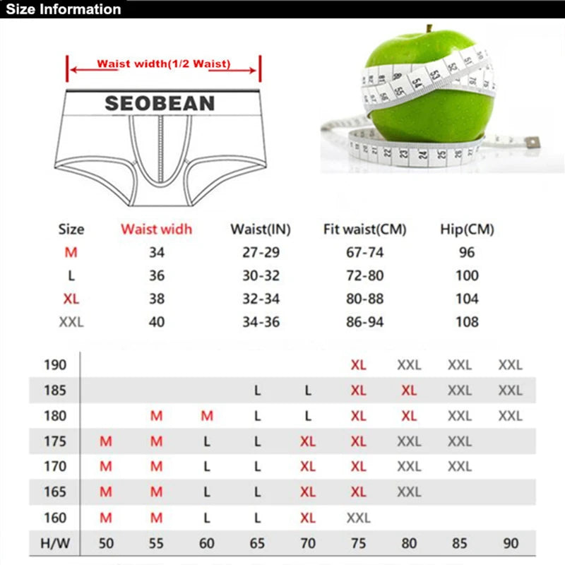 Men's Underwear Low Waist Cotton Boxer Briefs