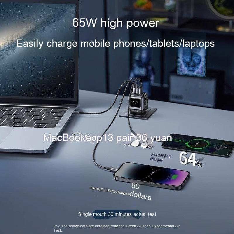 Laptop 65W Gallium Nitride Charger - 图片 7