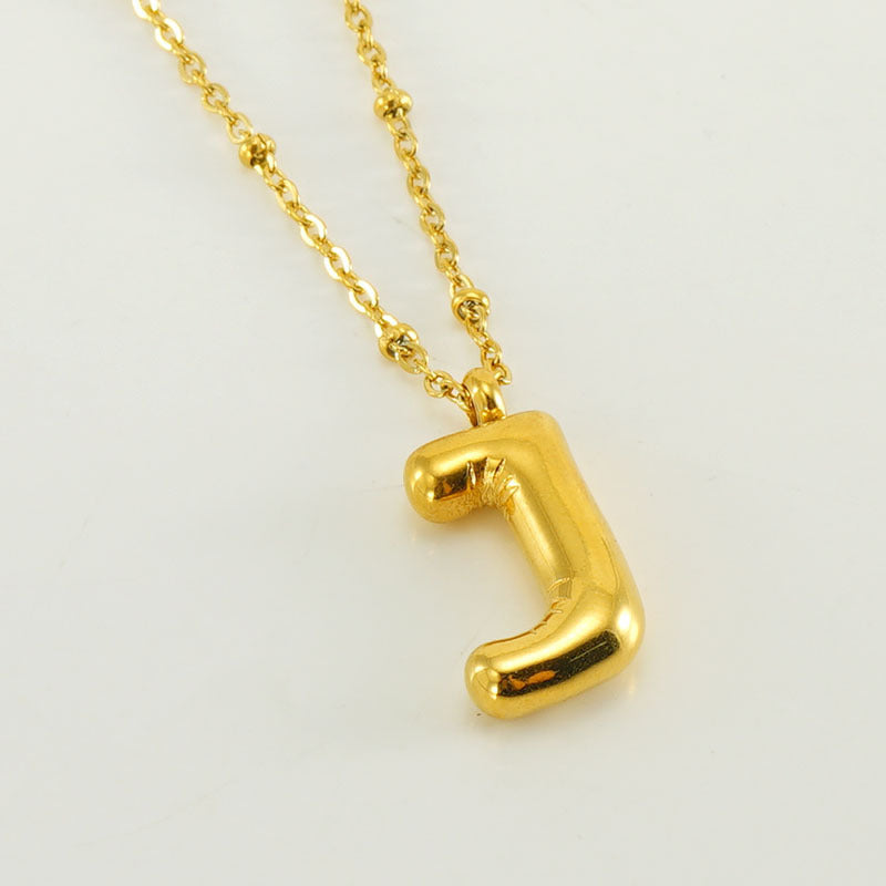 Women's Fashion Bubble Letter Pendant Letter Necklace 3acc05b5 3432 413d b9e3 c73812ebb6cd