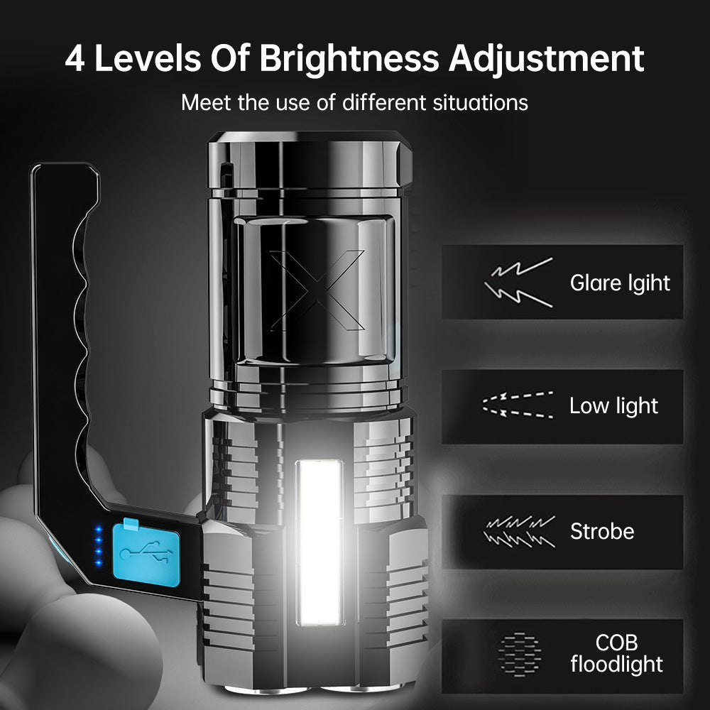 Four Core Flashlight Strong Charging Outdoor Super Bright Far Shooter Lantern 3c5c5c39 2e70 4560 96cf f91b931f9cc8