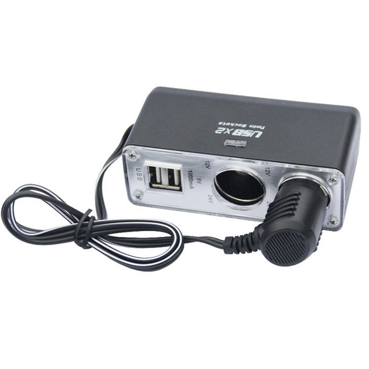 Car Cigarette Lighter Dual USB One-to-two Car Charger With Cord Car Power Splitter USB Charger Socket 3cbaecac 11ba 4925 9f26