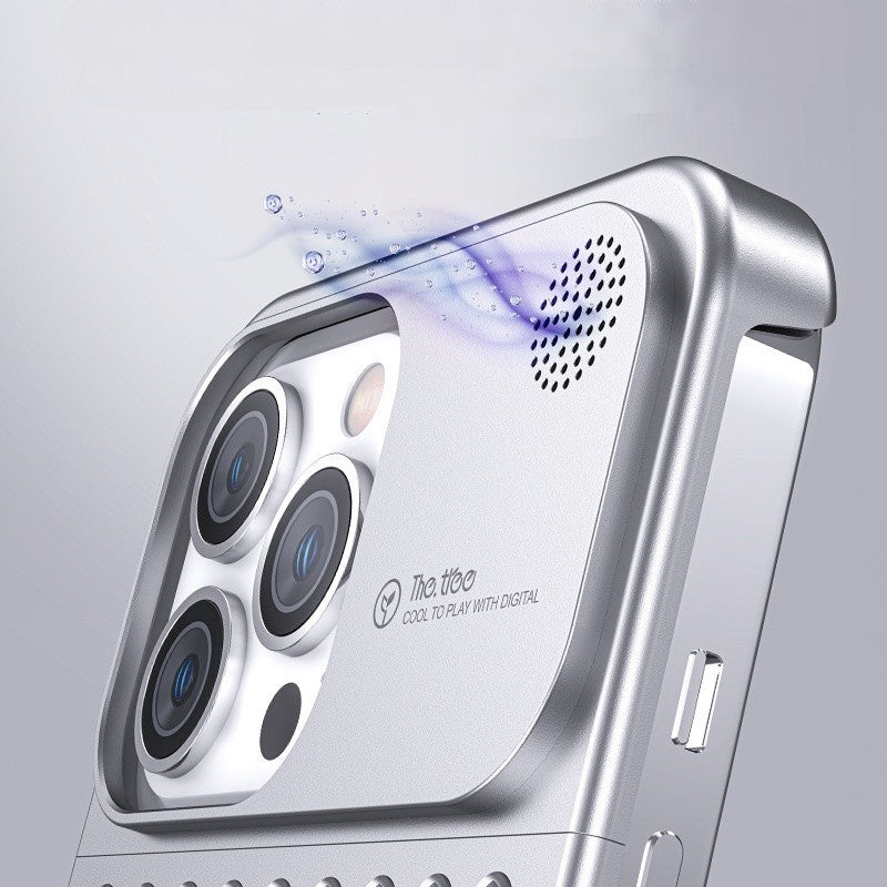 Aluminum Alloy Phone Case For 14 13 Pro Max Plus Hollow Heat Dissipation Anti-fall Full Body Shockproof Phone Cove 3d751050 a