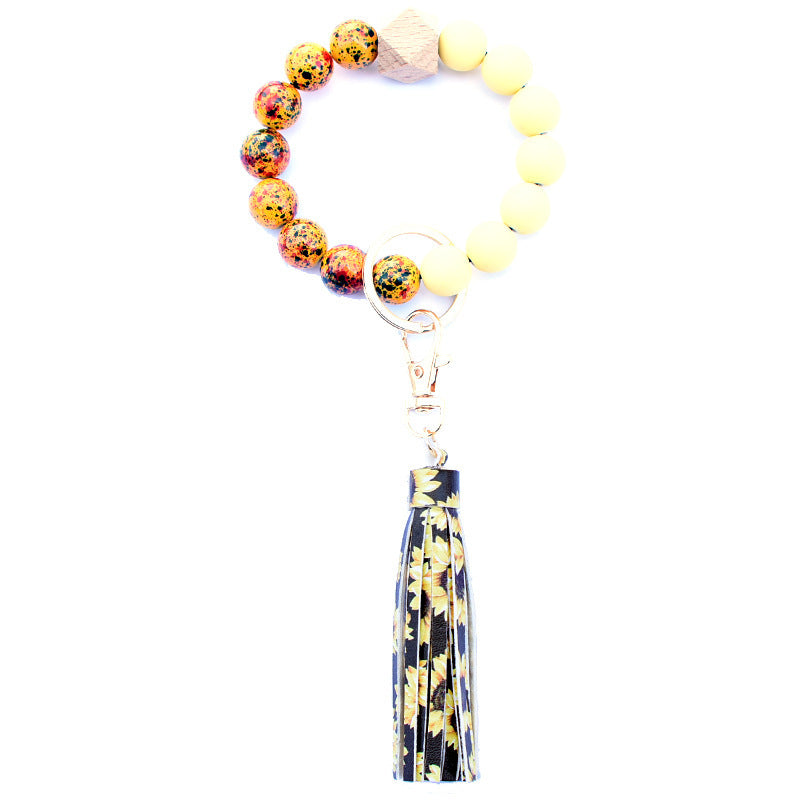 Creative Wooden Bead Bracelet Keychain 3daf40a2 4c6a 4294 98e7 8714e78d8881