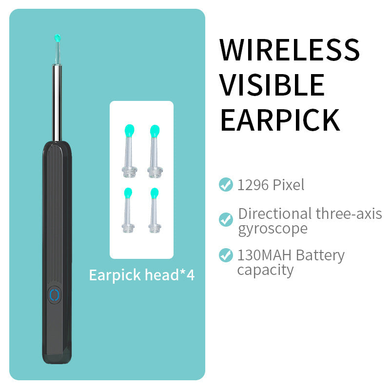 NE3 Ear Cleaner Otoscope Ear Wax Removal Tool With Camera LED Light Wireless Ear Endoscope Ear Cleaning Kit For I-phone 3ddd6