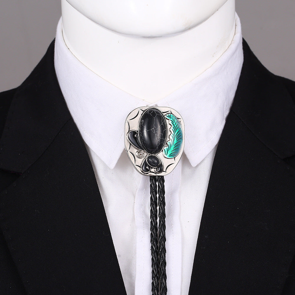 Celtic Pattern Turquoise Agate Bolo Tie 3de4eac2 6ea4 4a1c bf47 60fab023a77d
