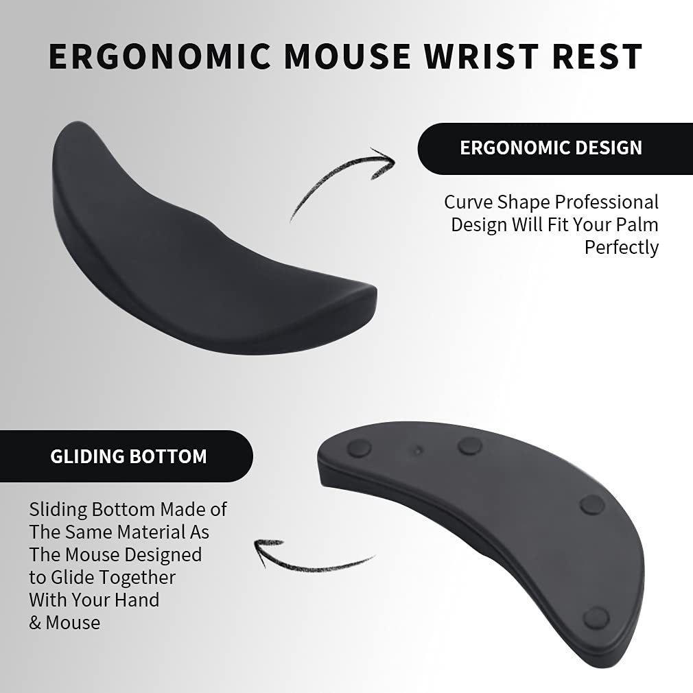 Ergonomic Mouse Wrist Rest Mouse Pads Silicon Gel Non-Slip Streamline Wrist Rest Support Mat Computer Mouse Pad For Office Gaming PC Accessories - 图片 6
