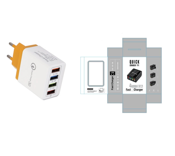 USB Charger Quick Charge 3.0 4 Phone Adapter For Tablet Portable Wall Mobile Charger Fast Charger - 图片 17