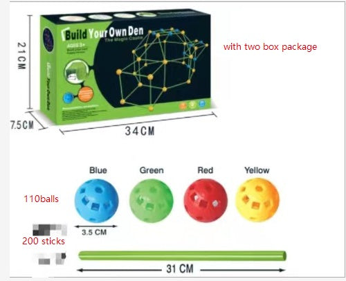 Children's Diy Bead Tent Fort Building Kit Toy Tent Building Blocks Tent Fight Tent 3f44ef0f 9e8d 49d8 b23d be572faa28d9