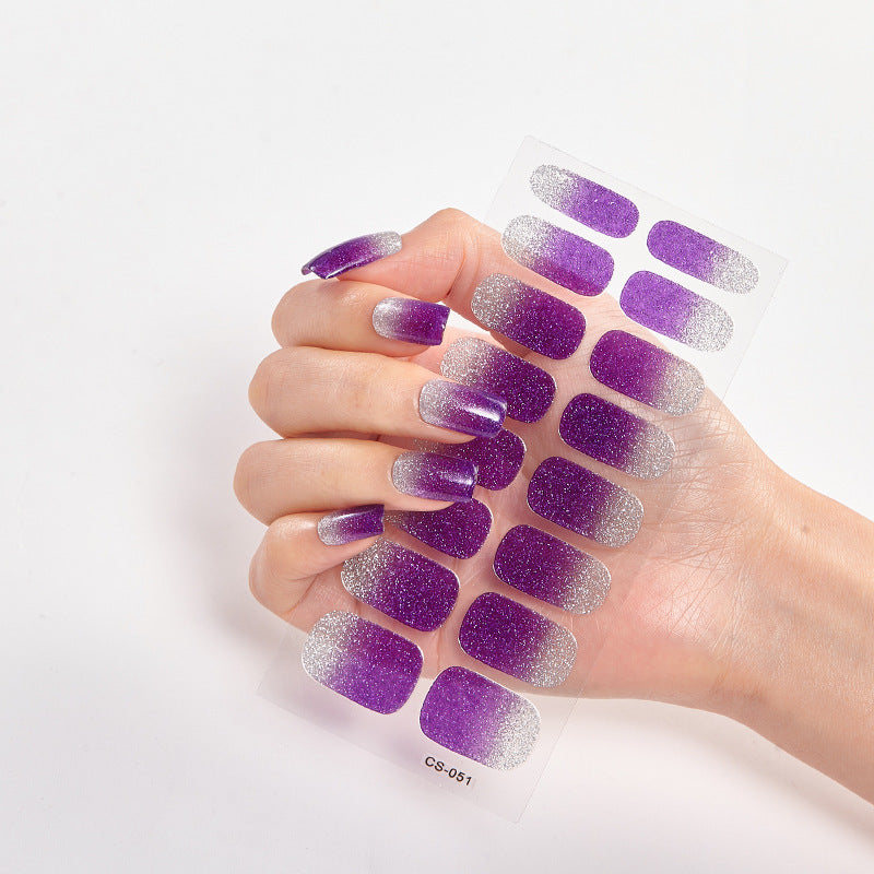 16 Small Stickers Gradient Glitter Nail Stickers - HD Wireless Product #24