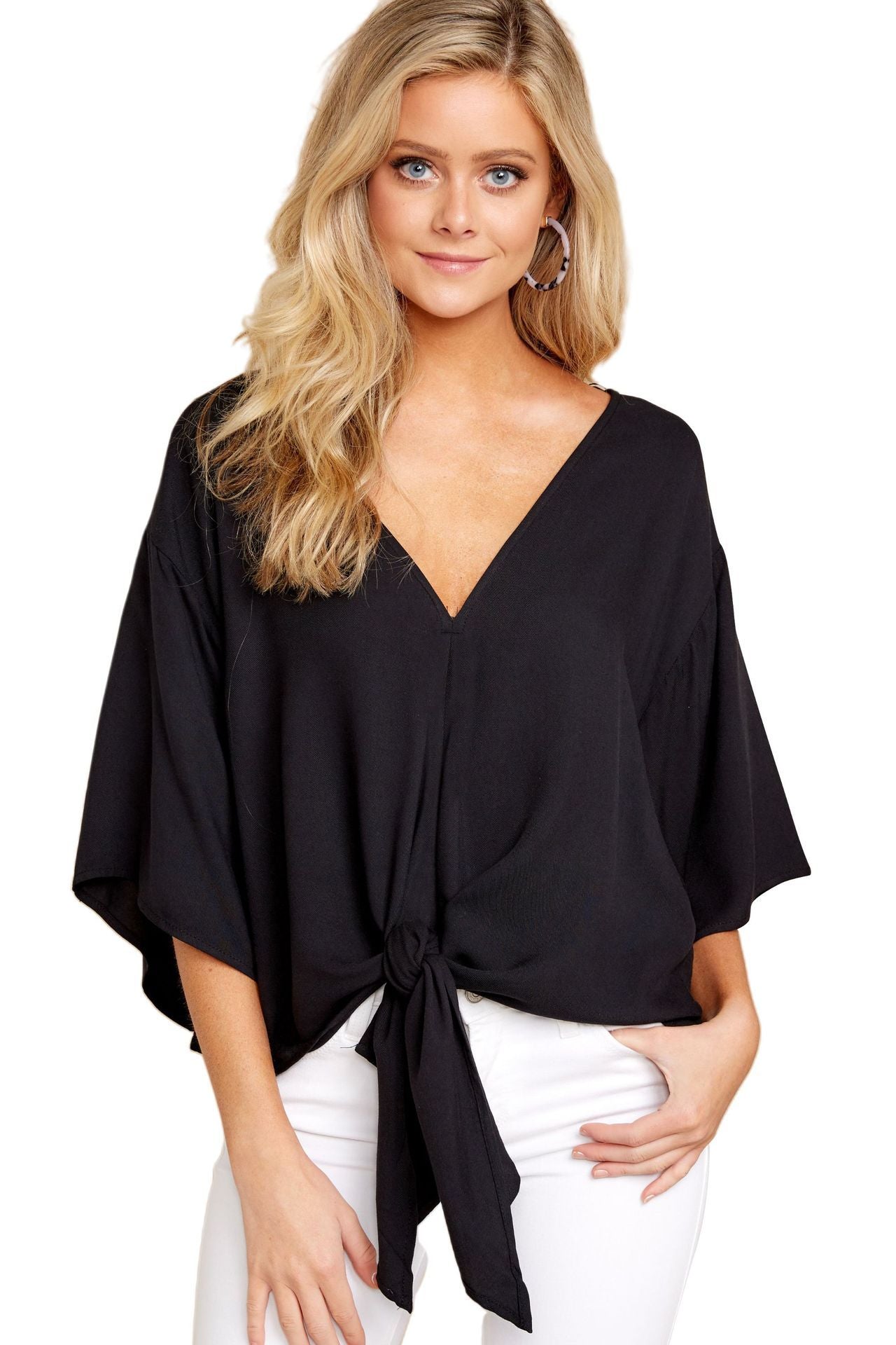 New V Neck Blouse Women Leopard Print Shirts Floral Tie Front Blouses Batwing Summer Oversize Ladies Tops 3f987383 3b83 4f6d