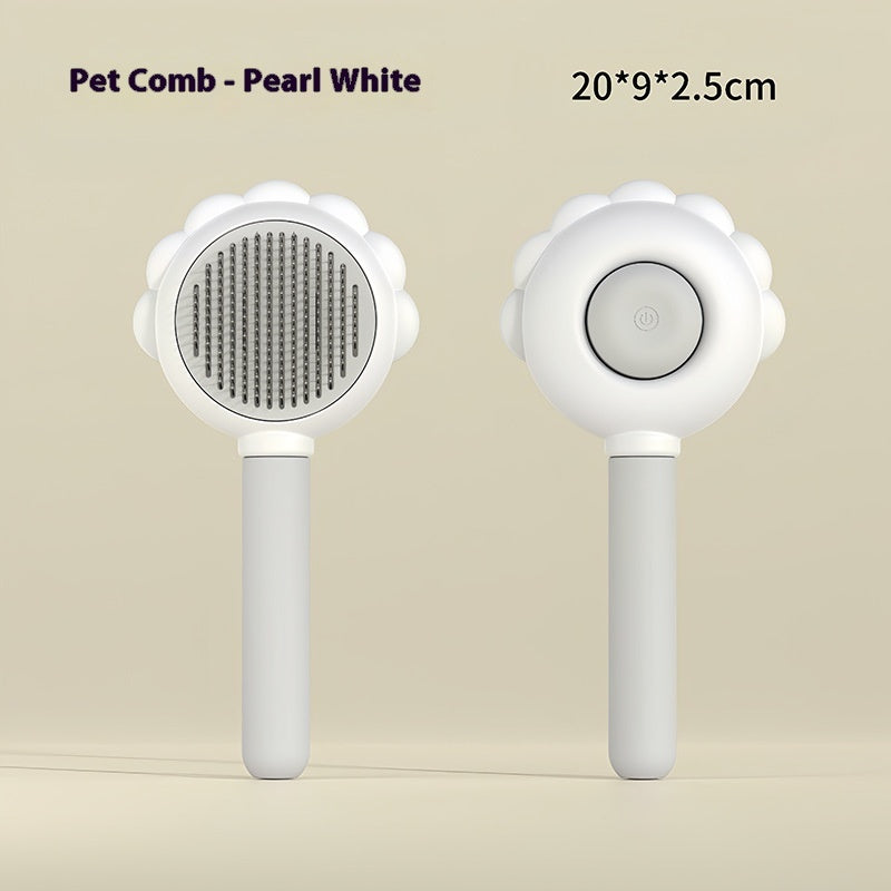 2 In 1 Self Cleaning Dog Brush Comb With Spray Pets Grooming Hair Remover Combs Brush Floating Hair Pet Grooming Brush Pet Products - HD Wireless Product #11