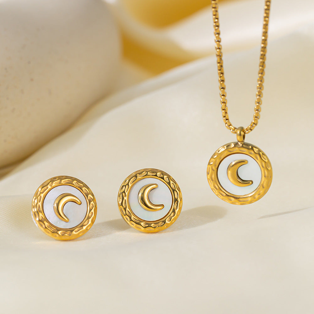Stainless Steel Necklace Earrings Women's Jewelry Suit 41aa20de 91c8 4b35 9a5e 05084d5bc5b7