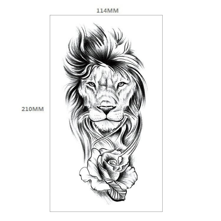 Animal Pattern Tiger Lion Half Arm Water Transfer Imitation Tattoo 43107181 aa44 44ae a6ce c029df11a15d