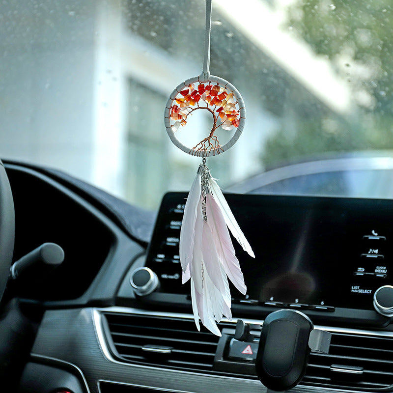 Car pendant feather decoration gravel home pendant jewelry gift 4320897308805