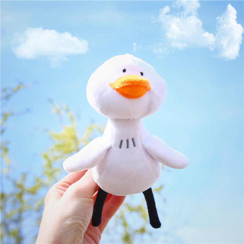Little white duck plush pendant 435552439910