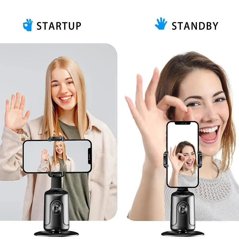 360 Auto Face Tracking Gimbal AI Smart Gimbal Face Tracking Auto Phone Holder For Smartphone Video Vlog Live Stabilizer Tripod - 图片 2
