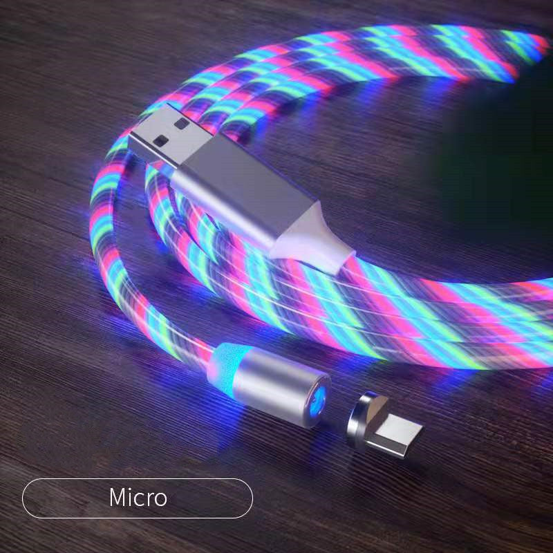 Magnetic Charging Cable Streamer Fast Charging Cable Lighting Micro USB Cable LED Magnet Charger Type-C Cable - 图片 24