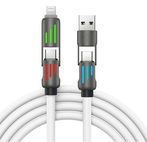 240W Colorful Breathing Light Four-in-one Fast Charge Line - 图片 6