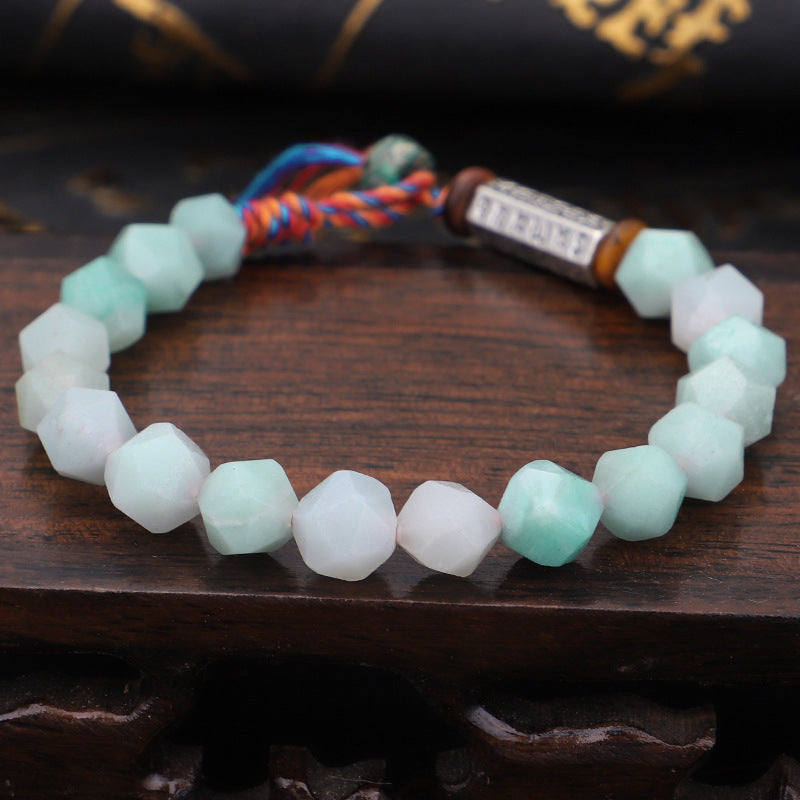 8MM Stone Tibetan Six-character Proverbs Bracelet - HD Wireless Product #2