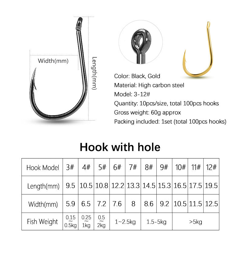 100pcs fish hooks - HD Wireless Product #2