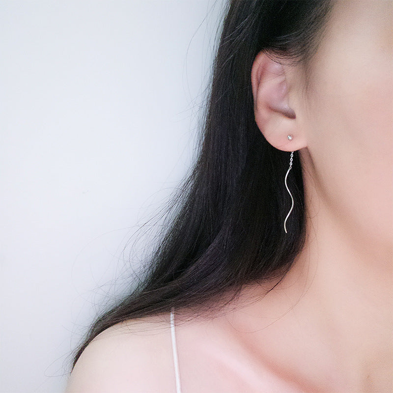 Wave S925 Silver Beans Hanging Earrings 445ca97a 0533 4ed6 ab29 778ac12c851d