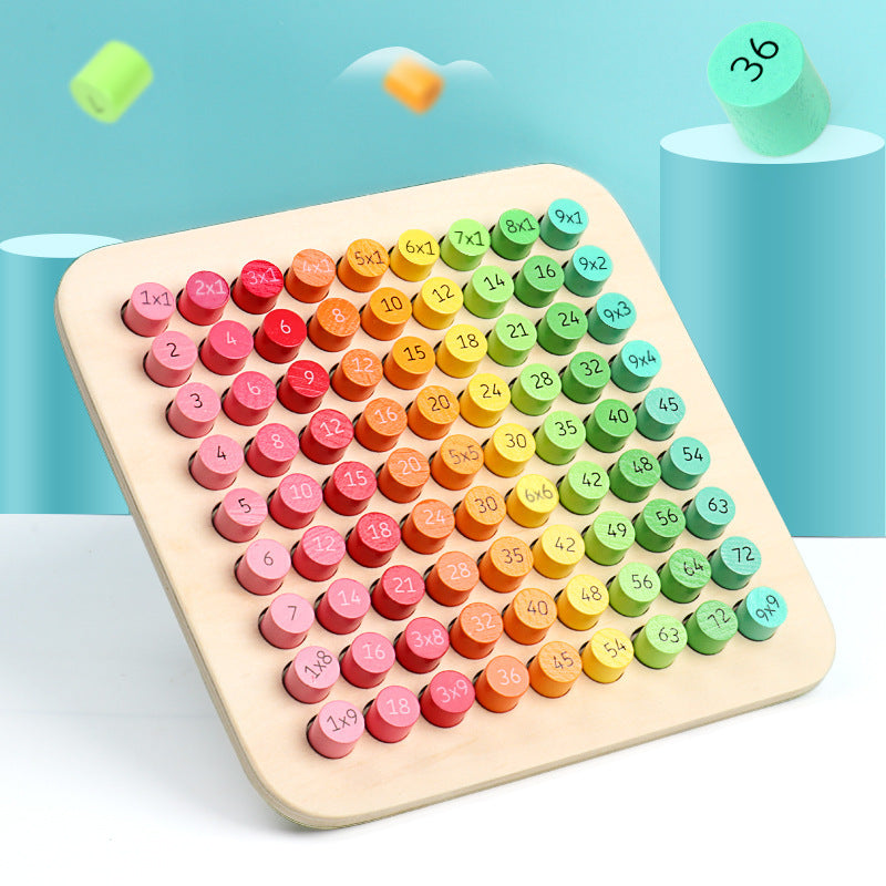 Wooden multiplication formula table teaching aids 447132231940