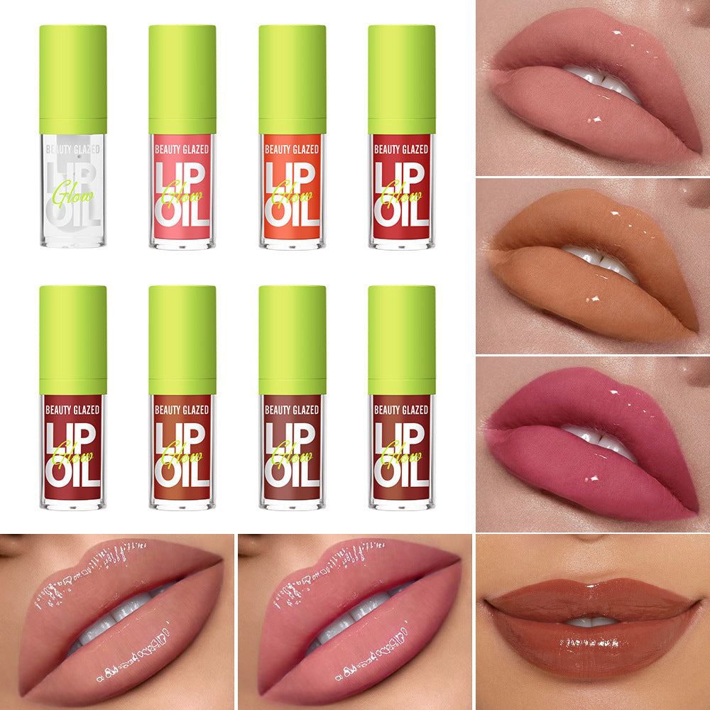 Moisturizing And Nourishing Lip Lacquer Transparent Oil Doodle Glass