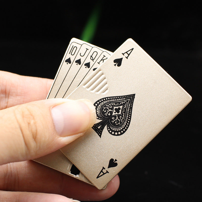 Creative Personality Cool Playing Cards Inflatable Electronic Windproof Lighter 452ab8bb bb0f 4d70 8540 1cdd76b0fd23