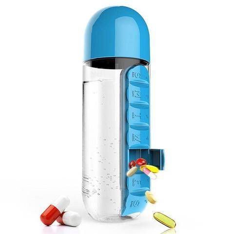 Outdoor Portable One Week Water Cup With Medicine Box 454723854072