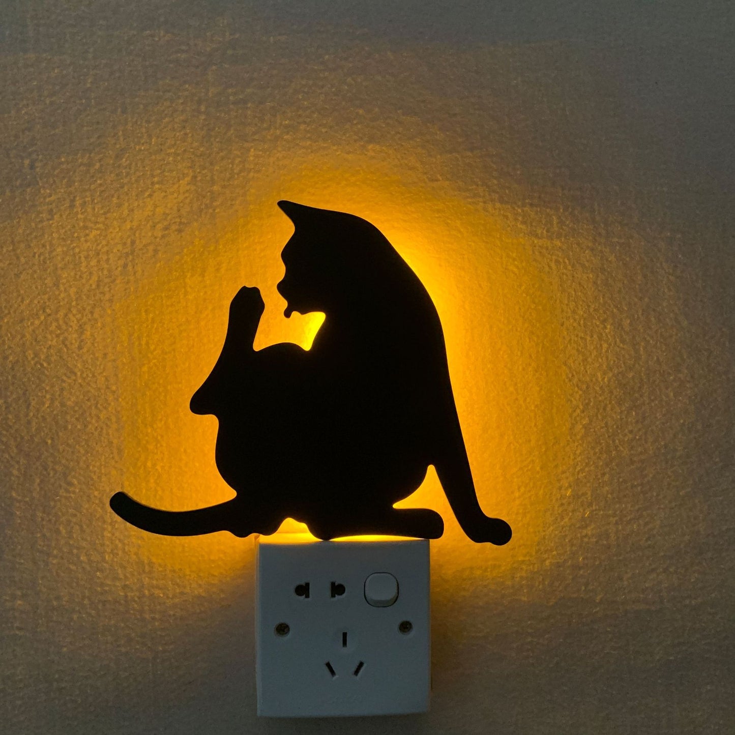 LED Animal Dog Cat Night Light Kitten Smart Sound Sensor Control Wall Lamp Home Corridor Balcony Night Lamp Baby Kids Sleep L