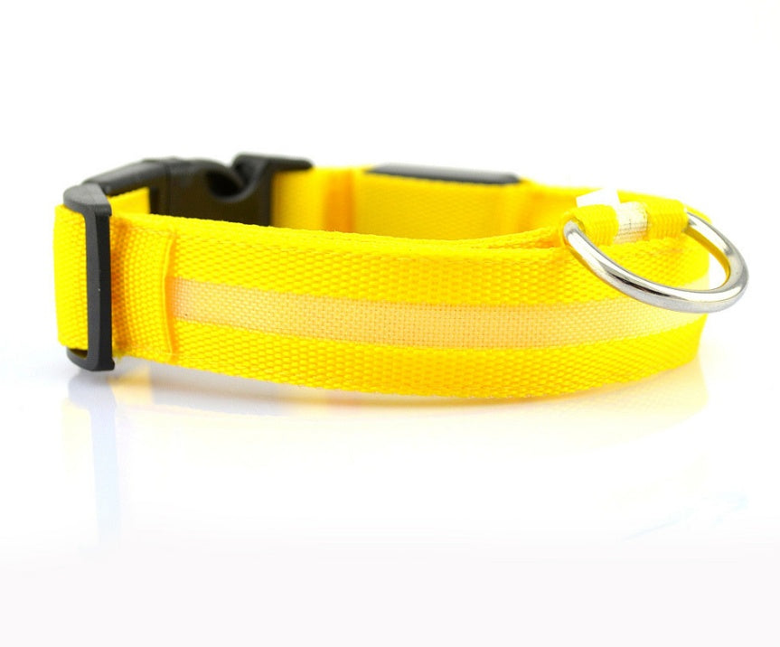 Nylon LED Pet Dog Luminous Collar Night Safety Flashing Glow in Dark Dog Cat Leash Adjustable Pet Supplies 45607150160