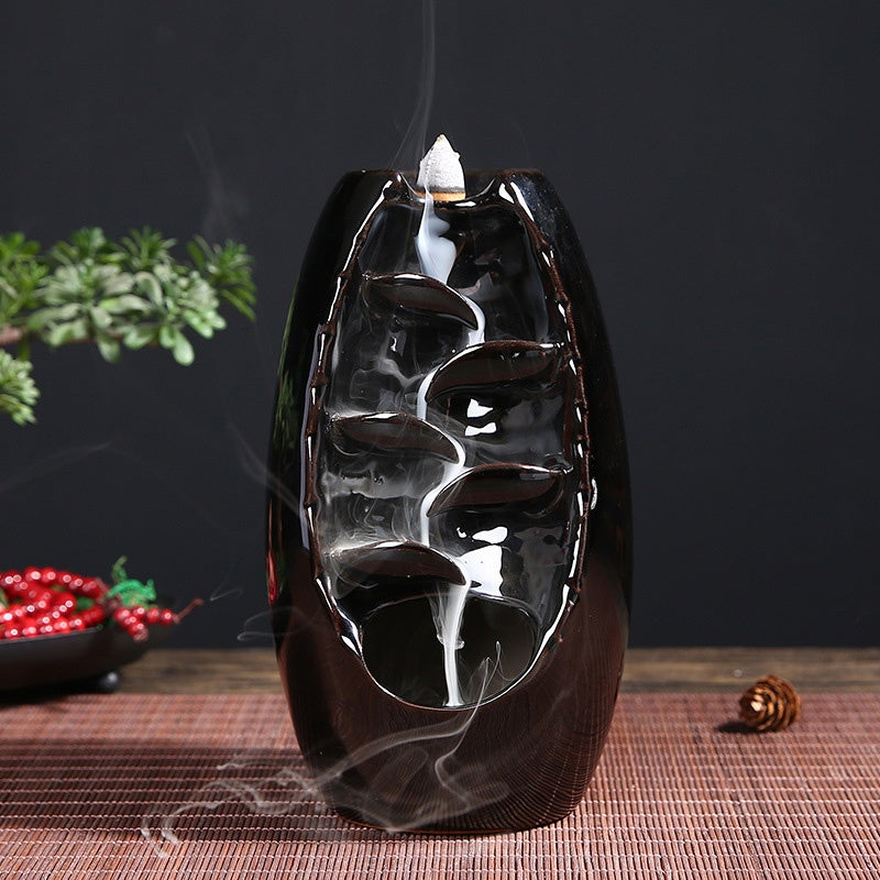 Multi-layers Ceramic Back flow Incense Burner 458954919869