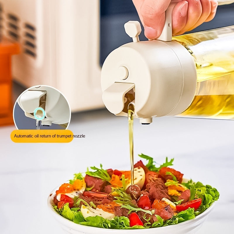 470ML Olive Oil Sprayer Dispenser For Cooking BBQ 2 In 1 Glass Oil Vinegar Soy Sauce Spray Kitchen Oil Bottle For Air Fryer - HD Wireless Product #4