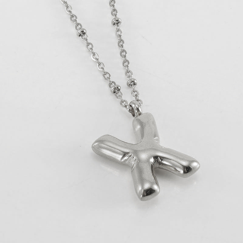 Women's Fashion Bubble Letter Pendant Letter Necklace 45ffd57b 7b9c 4181 8103 a79e6080902c