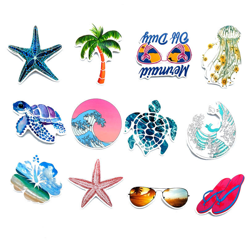 Starfish Surfing Volleyball Skateboard Notebook Graffiti Car Body Decoration Sticker 46426300 5dac 4cf8 87b2 b884c33cd1ba