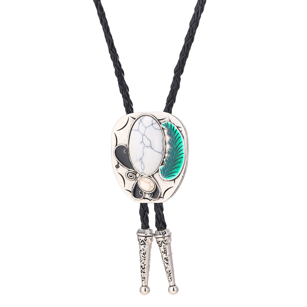 Celtic Pattern Turquoise Agate Bolo Tie 46471b89 f9f2 4b2b 94df f386a410869c