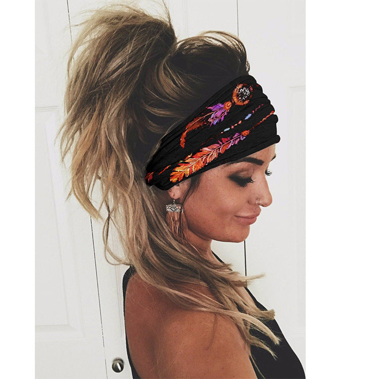Printing Elastic Hair Band Colorful Geometric Wide-brimmed Sports Headband 46d02af6 a7ac 4291 badf 1781343f2b0b