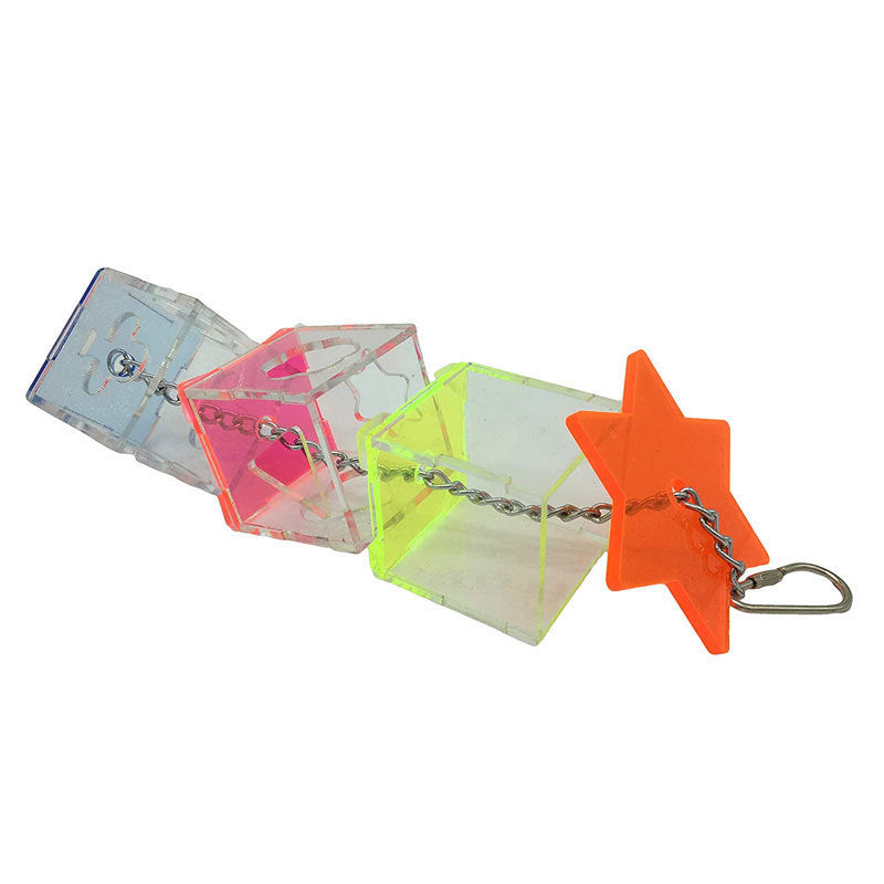 Bird Foraging Device Acrylic Parrot Educational Toy Food Container Fruit Nuts Bite Parrot Toys 4700babd c585 452b 86f4 7ded6d