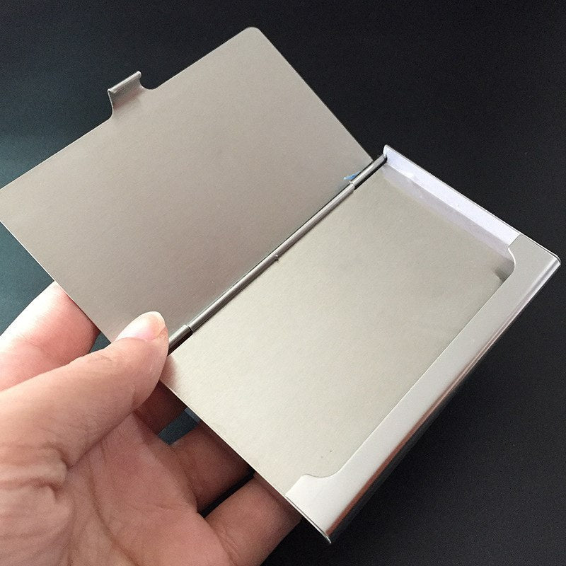 Creative Business Card Case Stainless Steel Aluminum Holder Metal Box Cover Credit Men Business Card Holder Card Metal Wallet